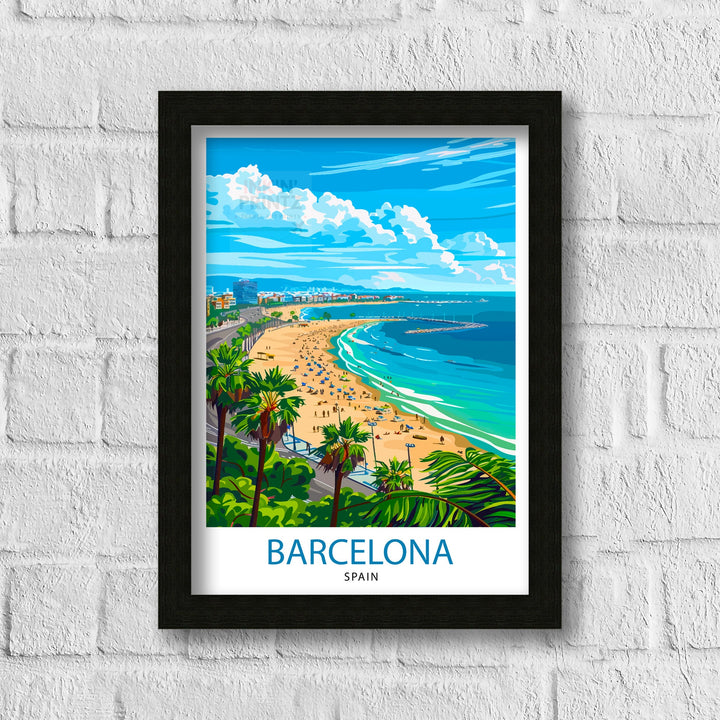 Barcelona Spain Travel Print Barcelona Wall Decor Barcelona Poster Spain Travel Prints Barcelona Art Print Barcelona