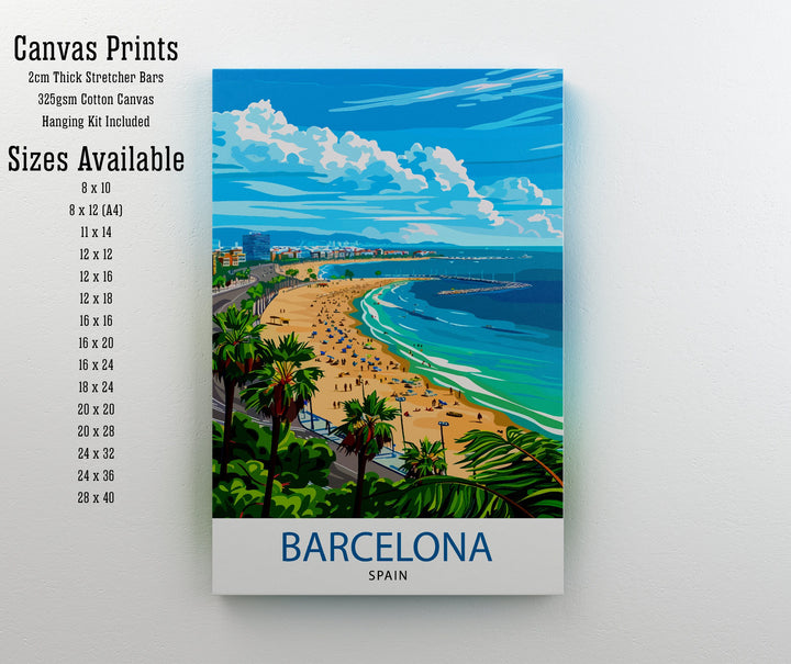Barcelona Spain Travel Print Barcelona Wall Decor Barcelona Poster Spain Travel Prints Barcelona Art Print Barcelona