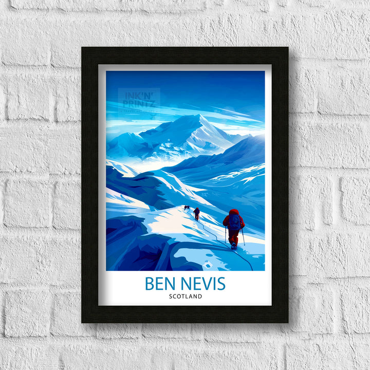 Ben Nevis Print Scottish Mountain Decor Fort William Scotland Wall Art Ben Nevis Summit Poster Scottish Highlands Landscape Artwork Hiking