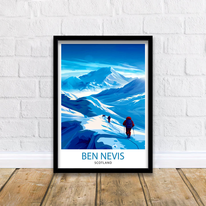 Ben Nevis Print Scottish Mountain Decor Fort William Scotland Wall Art Ben Nevis Summit Poster Scottish Highlands Landscape Artwork Hiking