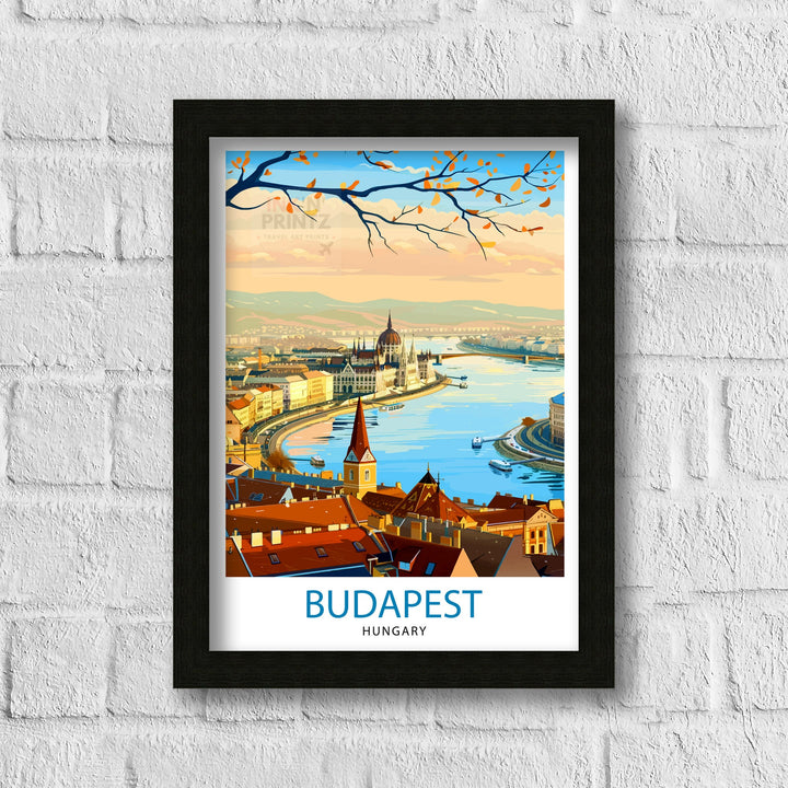 Budapest Hungary Travel Poster Budapest Wall Art Hungary Illustration Budapest Poster Hungary Travel Decor Budapest Home Decor Travel Poster
