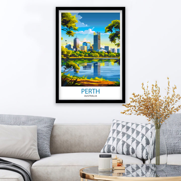 Perth Australia Travel Poster Perth