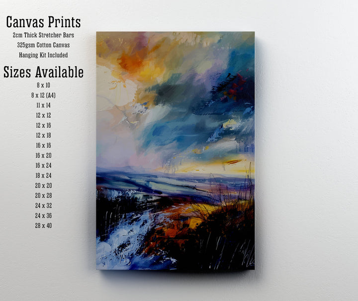 Malvern Hills Abstract Art Poster English Landscape Essence Worcestershire Hills Poster Nature Inspired