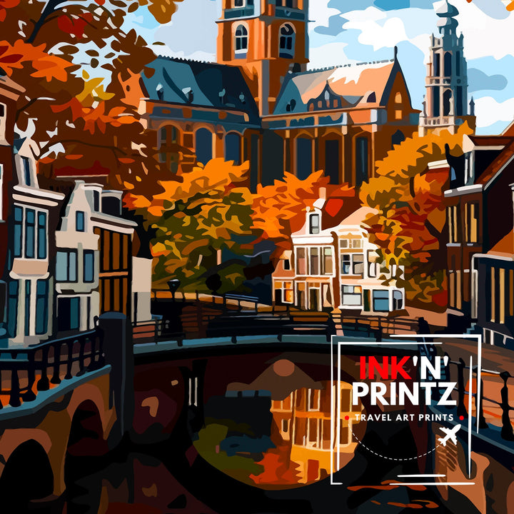 Utrecht Netherlands Travel Poster Utrecht
