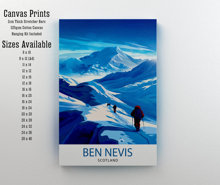 Ben Nevis Print Scottish Mountain Decor Fort William Scotland Wall Art Ben Nevis Summit Poster Scottish Highlands Landscape Artwork Hiking