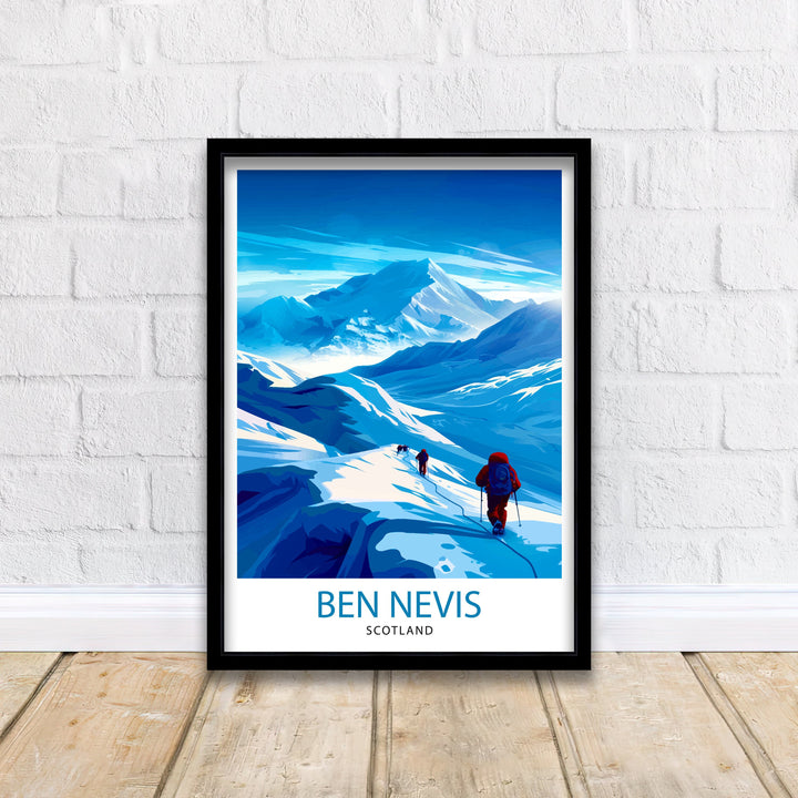 Ben Nevis Print Scottish Mountain Decor Fort William Scotland Wall Art Ben Nevis Summit Poster Scottish Highlands Landscape Artwork Hiking