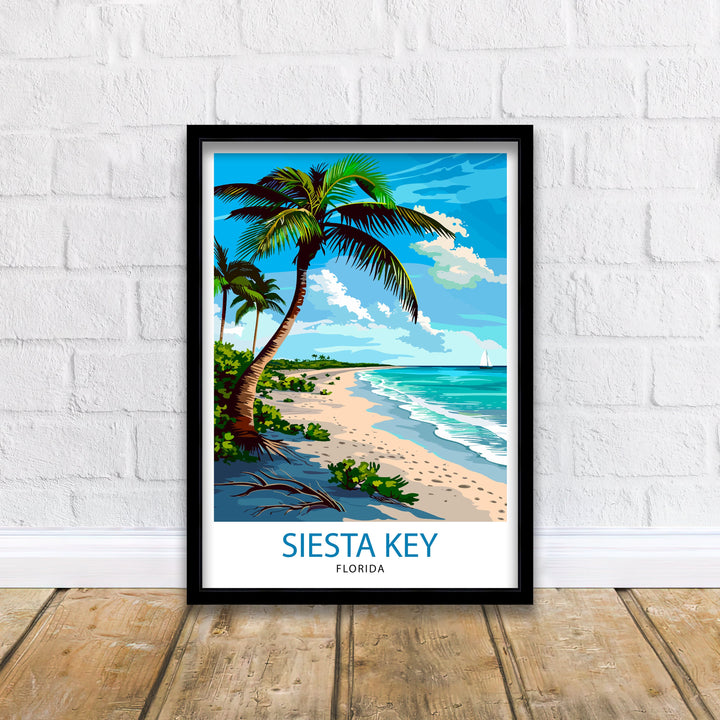 Siesta Key Florida Travel Print Wall Decor Wall Art Siesta Key Wall Hanging Home Décor Siesta Key Gift Art Lovers Florida Art Lover Gift