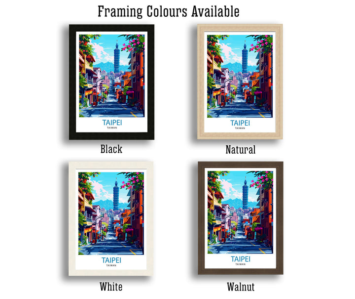 Taipei City Taiwan Travel Poster Wall Art Taipei City Wall Hanging Home Décor Taipei City Gift Art Lovers Taiwan Art Lover Gift Poster Art