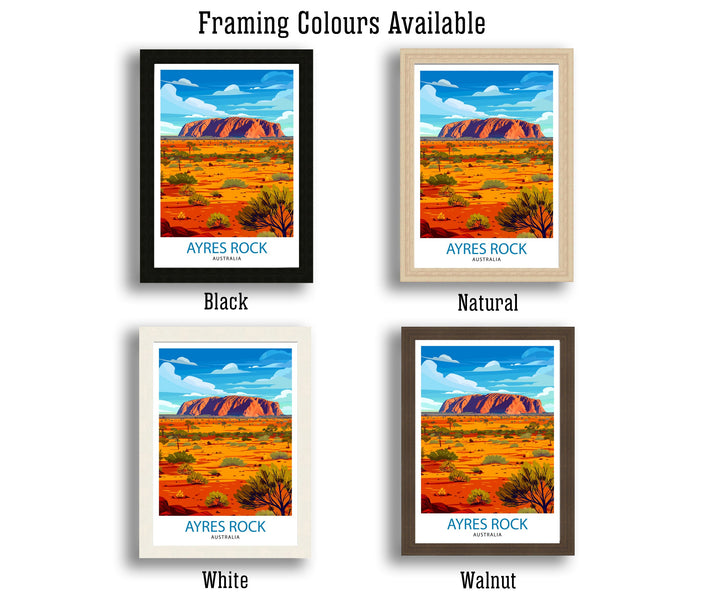 Ayers Rock Australia Travel Poster Wall Art Uluru Wall Hanging Home Décor Uluru Gift Art Lovers Australia Art Lover Gift Poster Art