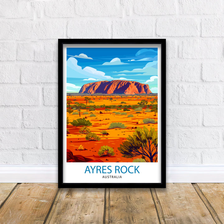 Ayers Rock Australia Travel Poster Wall Art Uluru Wall Hanging Home Décor Uluru Gift Art Lovers Australia Art Lover Gift Poster Art