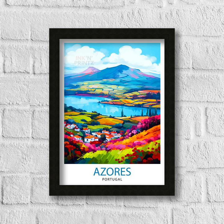 Azores Portugal Art Poster
