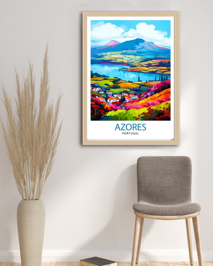 Azores Portugal Art Poster