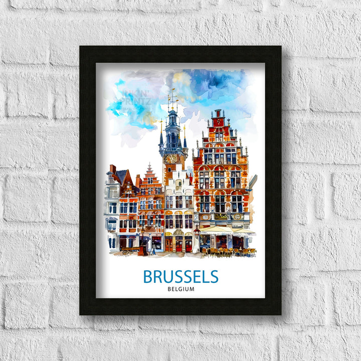 Brussels Belgium Travel Print Brussels Wall Decor Brussels Poster Belgium Travel Prints Brussels Art Print Brussels Illustration Brussels