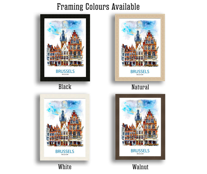 Brussels Belgium Travel Print Brussels Wall Decor Brussels Poster Belgium Travel Prints Brussels Art Print Brussels Illustration Brussels