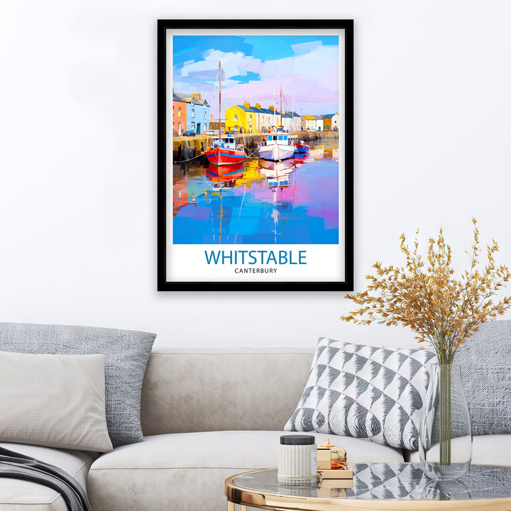 Whitstable Canterbury Travel Poster Wall Art Whitstable Wall Hanging Home Décor Whitstable Gift Art Lovers UK Art Lover Gift Poster Art