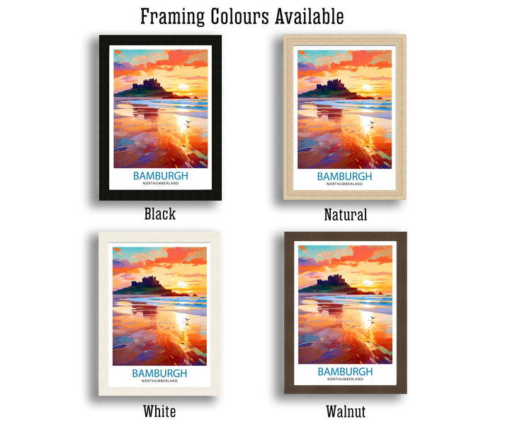 Bamburgh Travel Poster