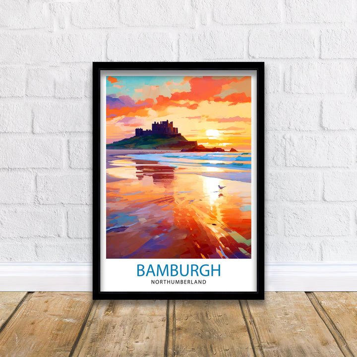 Bamburgh Travel Poster