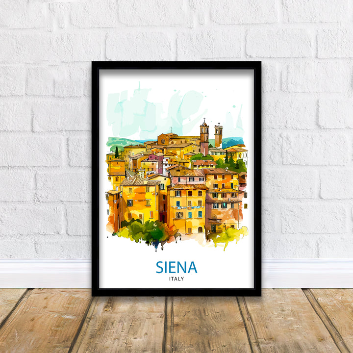 Siena Italy Travel Print Wall Decor Siena Wall Decor Siena Poster Tuscany Travel Prints Siena Art Print Siena Illustration Siena Wall