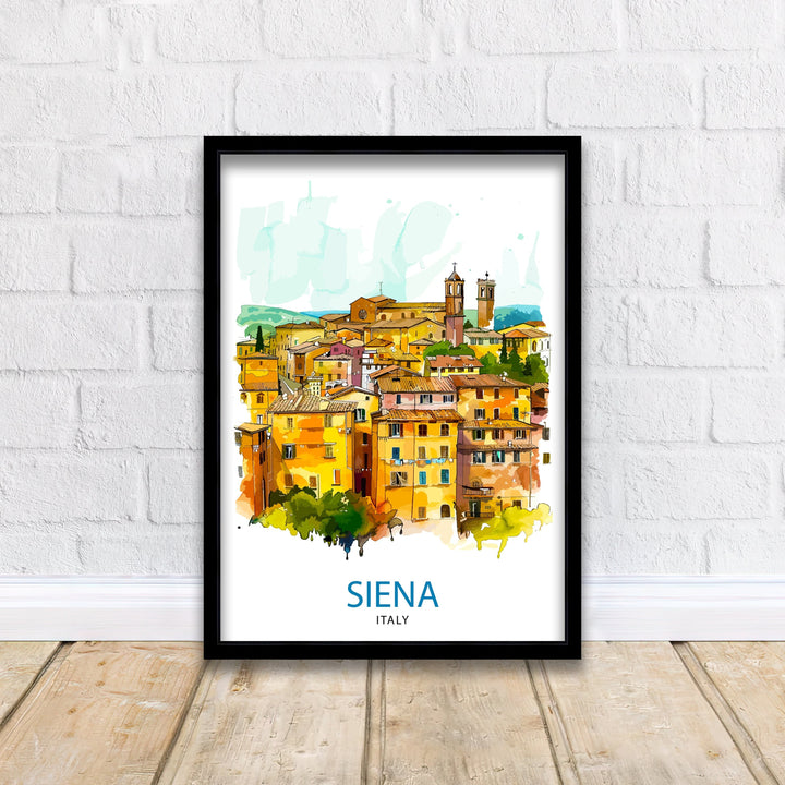 Siena Italy Travel Print Wall Decor Siena Wall Decor Siena Poster Tuscany Travel Prints Siena Art Print Siena Illustration Siena Wall