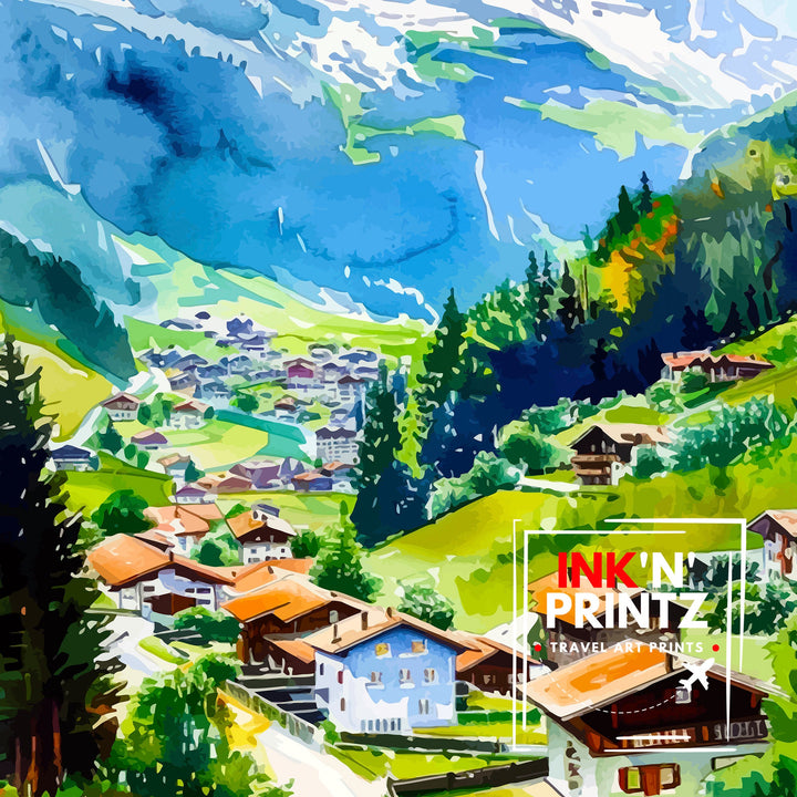 Wengen Switzerland Travel Print Wall Decor Wall Art Wengen Wall Hanging Home Décor Wengen Gift Art Lovers Switzerland Art Lover Gift Print