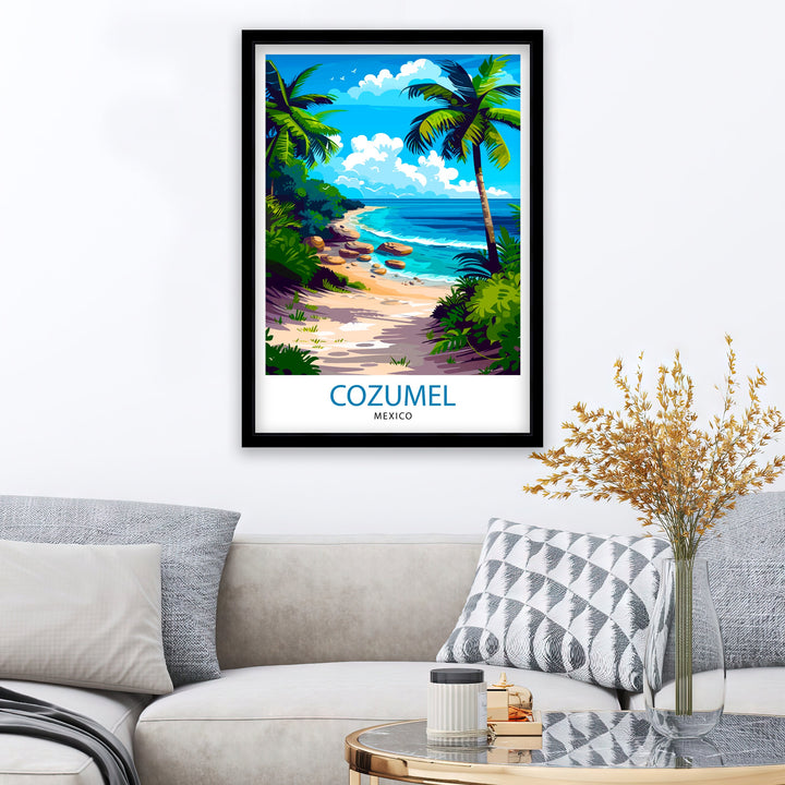Cozumel Mexico Travel Print Wall Art Cozumel Wall Hanging Home Décor Cozumel Gift Art Lovers Mexico Art Lover Gift Print Art