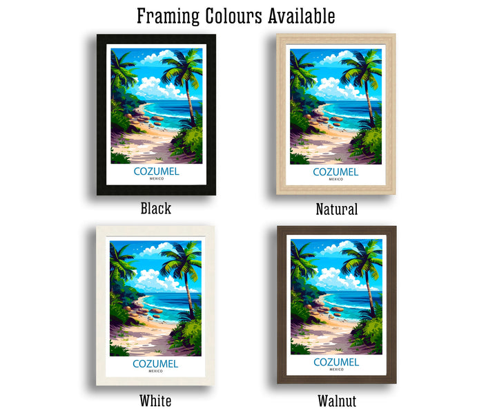 Cozumel Mexico Travel Print Wall Art Cozumel Wall Hanging Home Décor Cozumel Gift Art Lovers Mexico Art Lover Gift Print Art