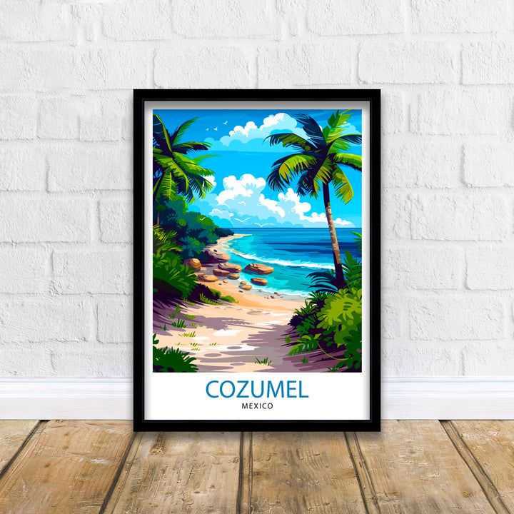 Cozumel Mexico Travel Print Wall Art Cozumel Wall Hanging Home Décor Cozumel Gift Art Lovers Mexico Art Lover Gift Print Art