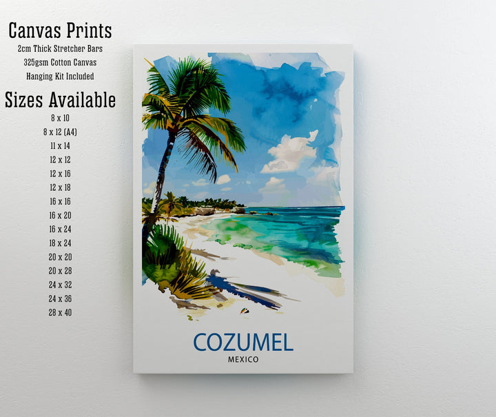 Cozumel Mexico Travel Print Wall Art Cozumel Wall Hanging Home Décor Cozumel Gift Art Lovers Mexico Art Lover Gift Print Art