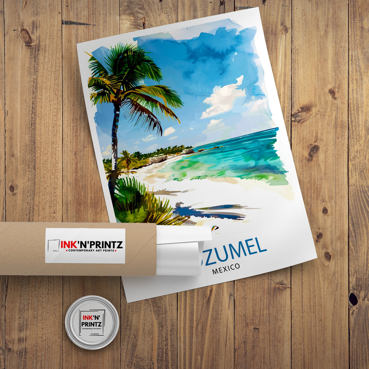 Cozumel Mexico Travel Print Wall Art Cozumel Wall Hanging Home Décor Cozumel Gift Art Lovers Mexico Art Lover Gift Print Art