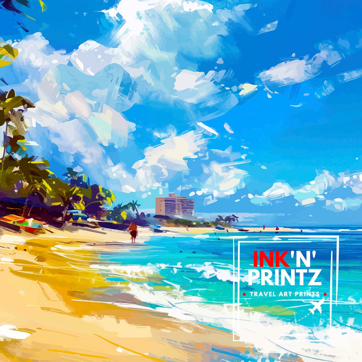 Dominican Republic Travel Print Dominican Republic Wall Art Dominican Republic Poster Caribbean Travel Decor Dominican Republic Souvenir