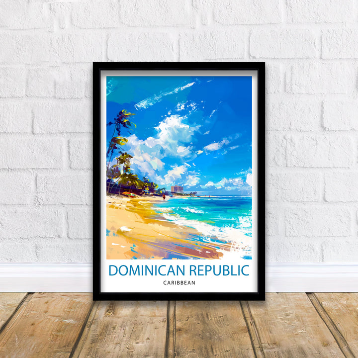 Dominican Republic Travel Print Dominican Republic Wall Art Dominican Republic Poster Caribbean Travel Decor Dominican Republic Souvenir