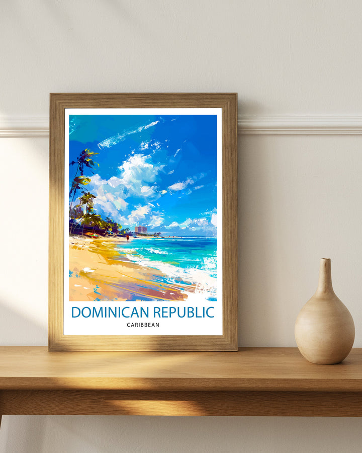 Dominican Republic Travel Print Dominican Republic Wall Art Dominican Republic Poster Caribbean Travel Decor Dominican Republic Souvenir