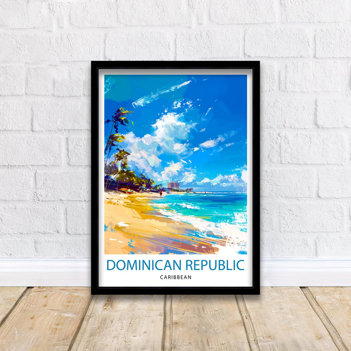 Dominican Republic Travel Print Dominican Republic Wall Art Dominican Republic Poster Caribbean Travel Decor Dominican Republic Souvenir