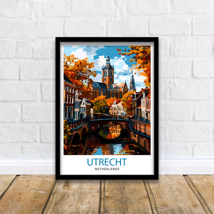 Utrecht Netherlands Travel Poster Utrecht