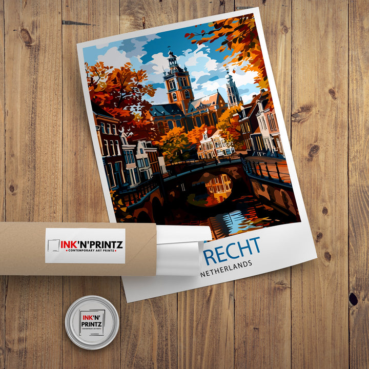 Utrecht Netherlands Travel Poster Utrecht
