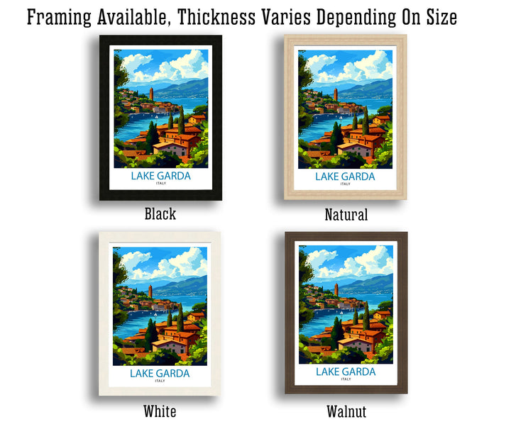 Lake Garda Italy Travel Poster Lake Garda Wall Art Italy Travel Poster Lake Garda Home Decor Italy Illustration Gift for Italy Lovers