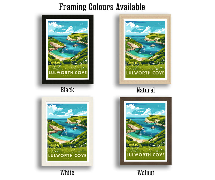 Lulworth Cove Dorset Travel Poster