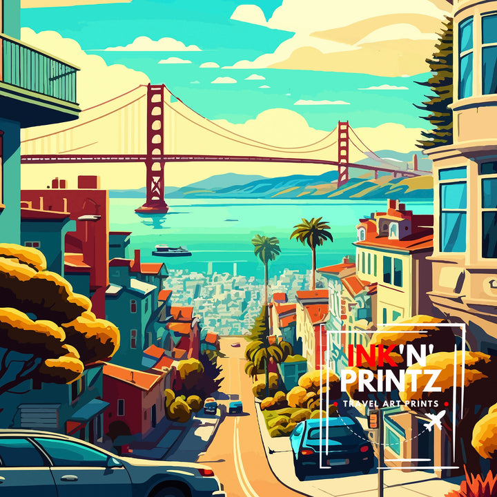 San Francisco California Travel Poster