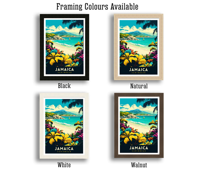 Jamaica Caribbean Travel Print Wall Decor Wall Art Jamaica Wall Hanging Home Décor Jamaica Gift Art Lovers Caribbean Art Lover Gift Print