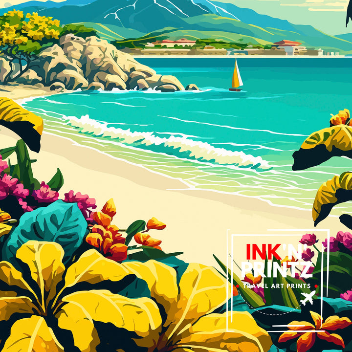 Jamaica Caribbean Travel Print Wall Decor Wall Art Jamaica Wall Hanging Home Décor Jamaica Gift Art Lovers Caribbean Art Lover Gift Print