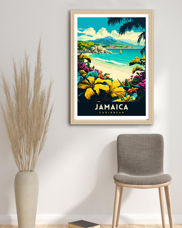 Jamaica Caribbean Travel Print Wall Decor Wall Art Jamaica Wall Hanging Home Décor Jamaica Gift Art Lovers Caribbean Art Lover Gift Print