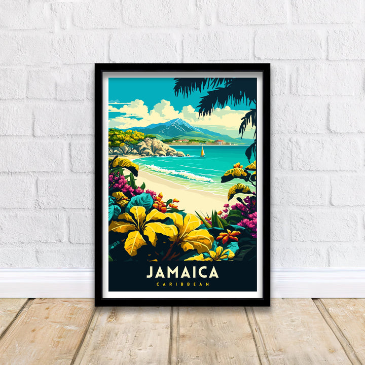 Jamaica Caribbean Travel Print Wall Decor Wall Art Jamaica Wall Hanging Home Décor Jamaica Gift Art Lovers Caribbean Art Lover Gift Print
