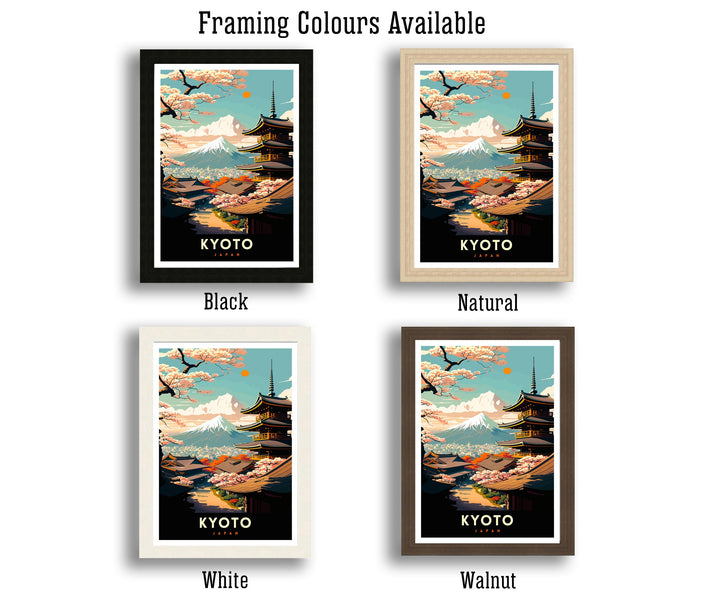 Kyoto Japan Travel Print Japan Wall Decor Kyoto Poster Japan Travel Prints Kyoto Art Print Kyoto Japan Illustration Kyoto Wall Art Japan
