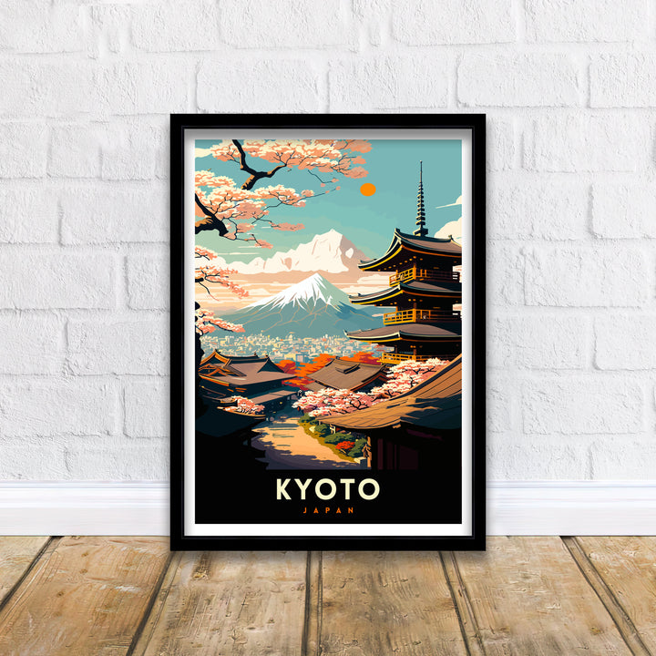 Kyoto Japan Travel Print Japan Wall Decor Kyoto Poster Japan Travel Prints Kyoto Art Print Kyoto Japan Illustration Kyoto Wall Art Japan