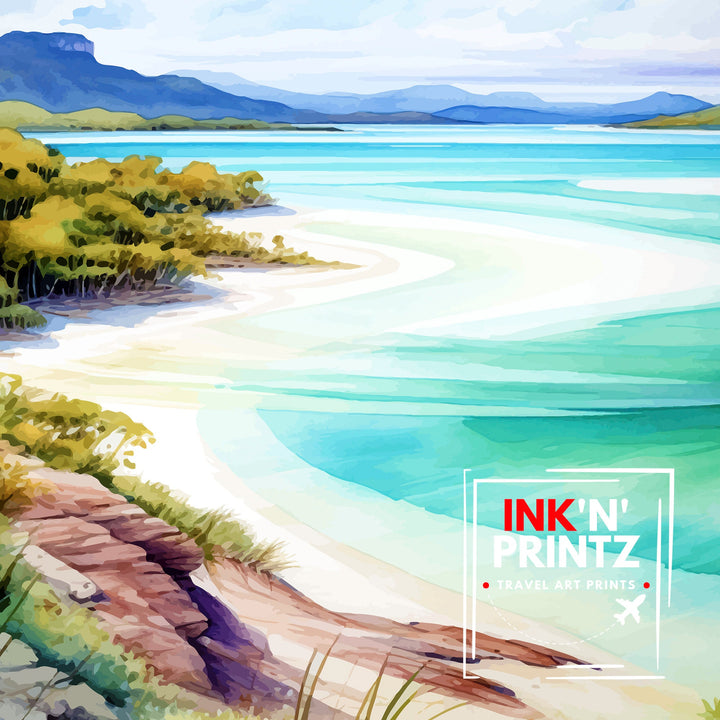 Whitsunday Australia Travel Poster Whitsunday Islands Wall Art Whitsunday Home Decor Australian Illustration Travel Poster Gift Australia