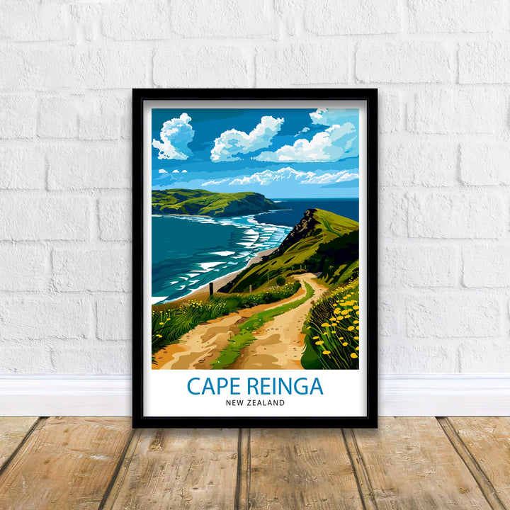 Cape Reinga New Zealand Travel Poster