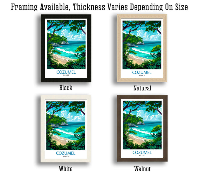 Cozumel Mexico Travel Poster Wall Art Cozumel Wall Hanging Home Décor Cozumel Gift Art Lovers Mexico Art Lover Gift Poster Art