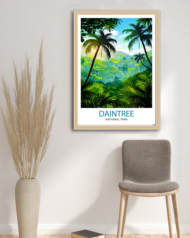 Daintree Rainforest Australia Travel Poster Wall Art Daintree Wall Hanging Home Décor Daintree Gift Art Lovers Australia Art Lover Gift Poster