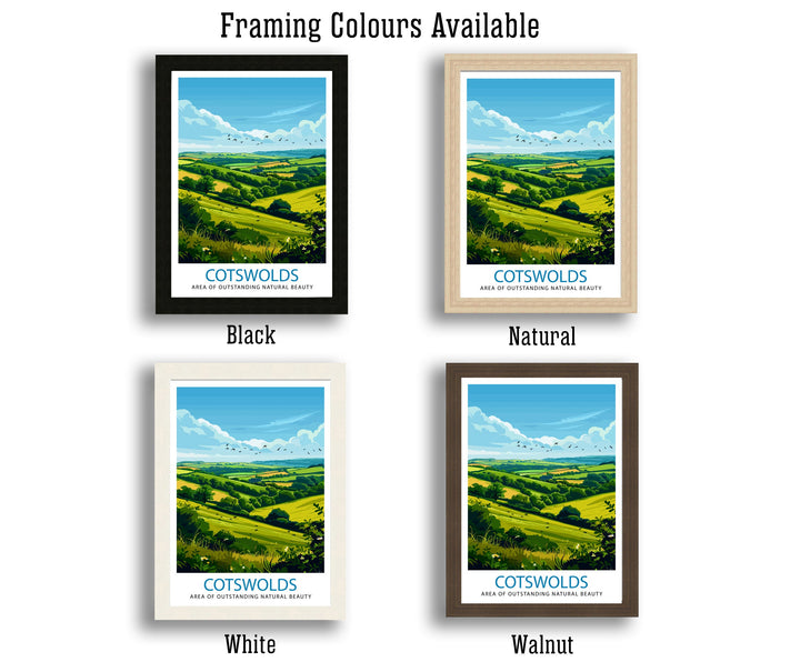 Cotswolds Travel Poster Cotswolds Wall Art Cotswolds Illustration Travel Poster Gift Cotswolds Home Decor