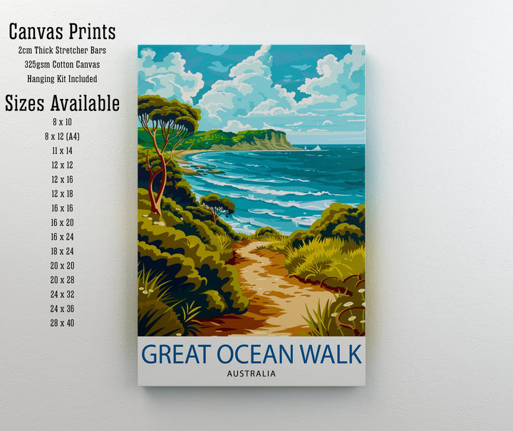 Bronte Beach Australia Travel Poster Coastal